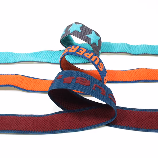Sangle tissée en Polyester avec Logo imprimé RPET recyclé personnalisé, bande élastique Jacquard pour vêtements de haute qualité, vêtements de sport