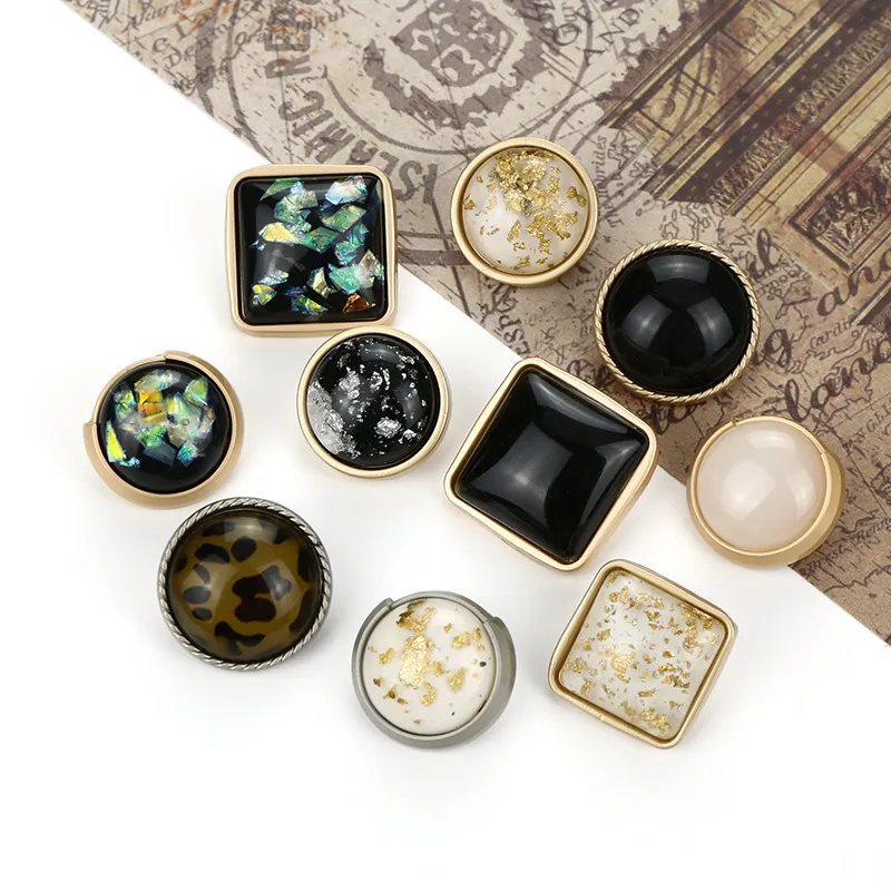 Bouton en métal de couture haut de gamme en alliage de boutons en métal pour jeans en or rose personnalisé pour vêtement